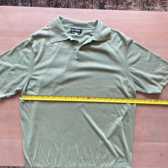 Holt Renfrew Sage Green Cotton Polo Shirt - Picture 8 of 8